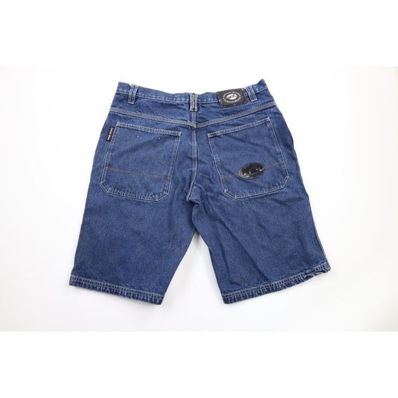 Vintage Johnny Blaze 38 Faded Method Man Wutang Loose Baggy Fit Denim Shorts - Picture 7 of 11